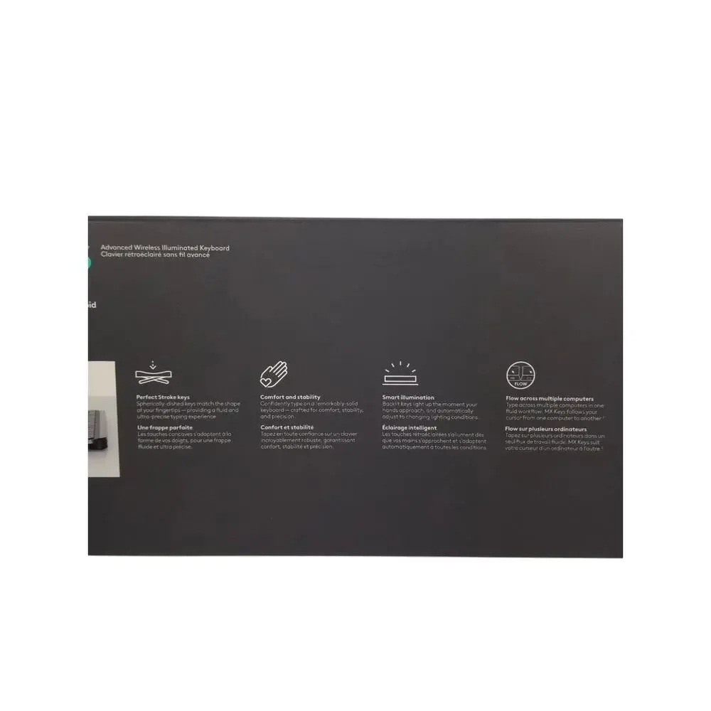 Logitech MX Keys Advanced Wireless Illuminated Keyboard Black With Dongle